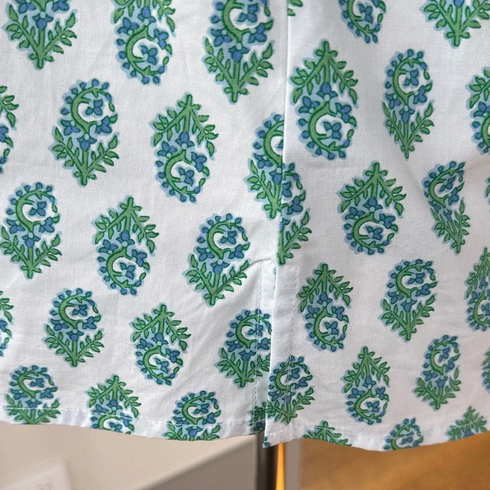 CeCe Blue Floral Puff Sleeve Blouse - Picture 5 of 5